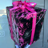 'My Extravagant Queen' Hot Pink Butterfly Artificial Silk & Dried Box