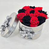 'Check Mate' Black & Red Rose Box - Ready Made Collection