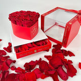 Red Heart With Draw Preserved Box - Ready Made Collection