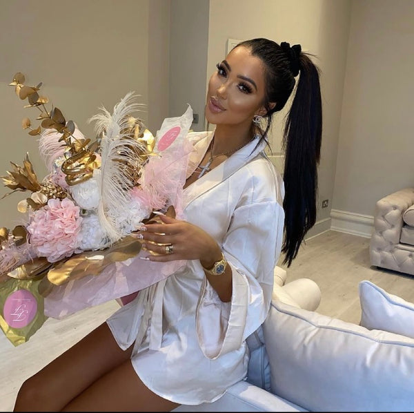 Pink & Gold 'Carnival' Artifical Silk (Faux Flower) Bouquet